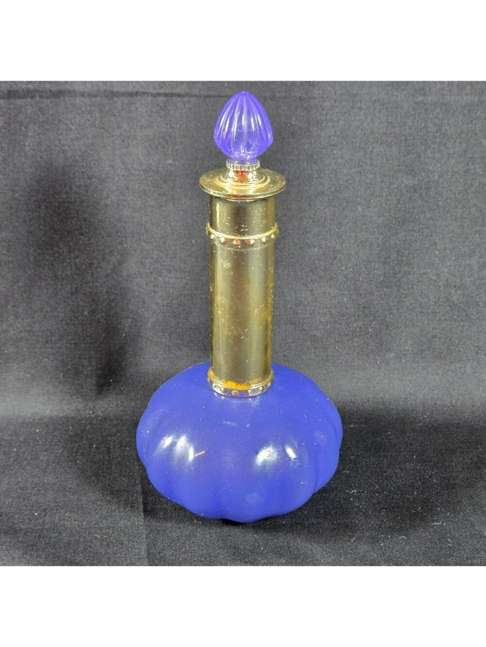 Vintage Avon Moonwind Cologne Mist 1972 Decanter Decor Blue Purple Empty Bottle